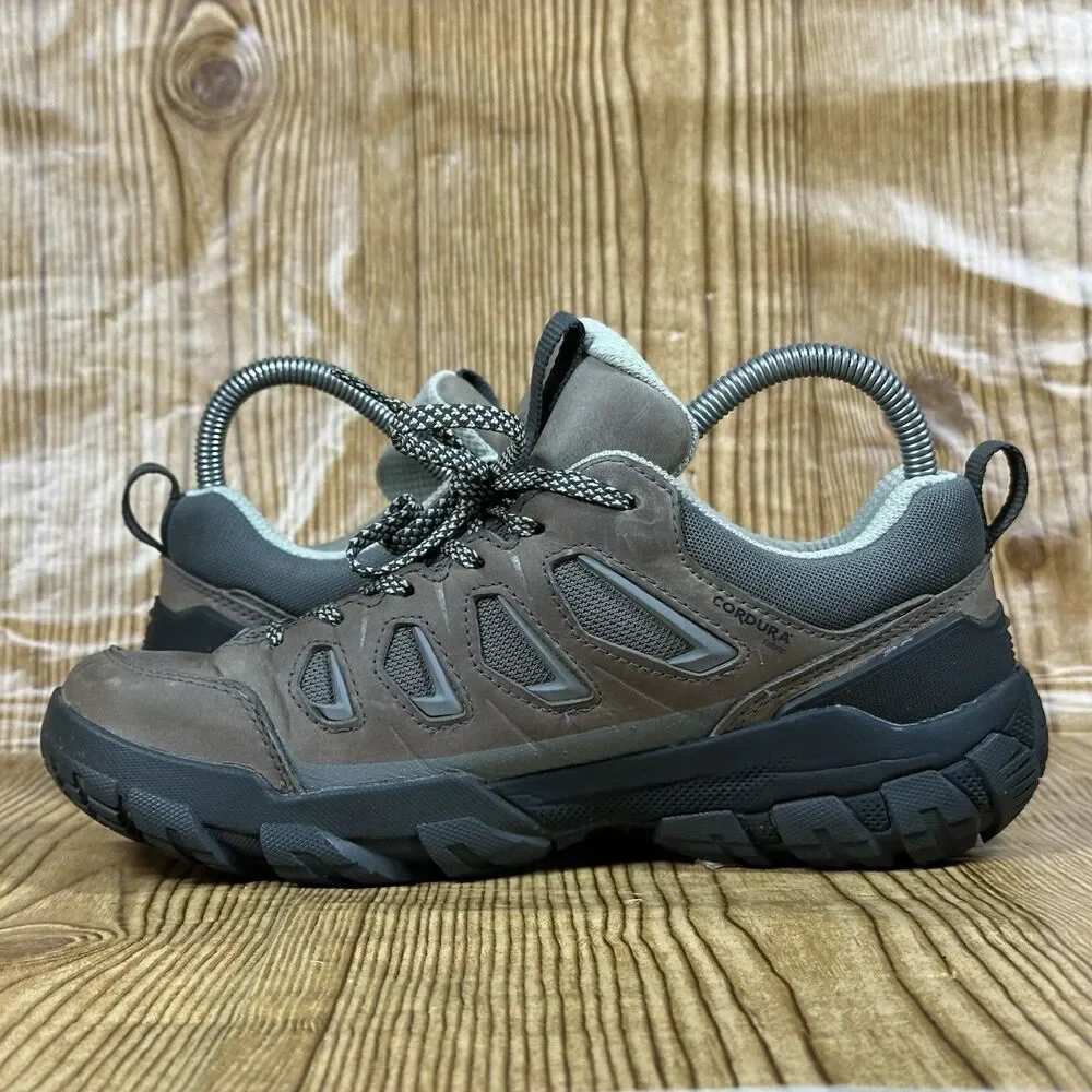 Oboz Women’s 7.5 Sawtooth X Brown B-Dry Waterproof Leather Low Hiking Trail Shoe